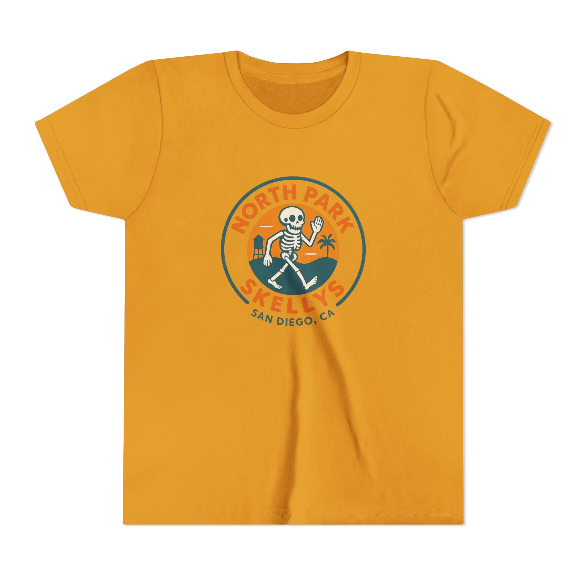 Youth Tee – North Park Skellys San Diego Skull Surf Badge