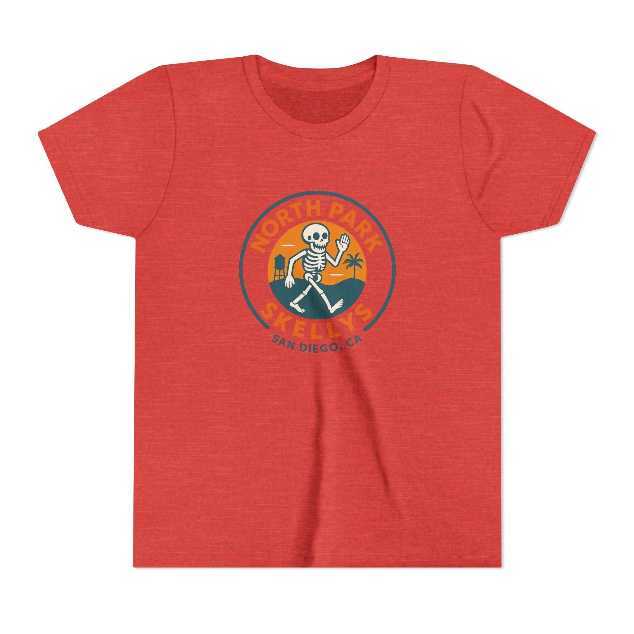 Youth Tee – North Park Skellys San Diego Skull Surf Badge