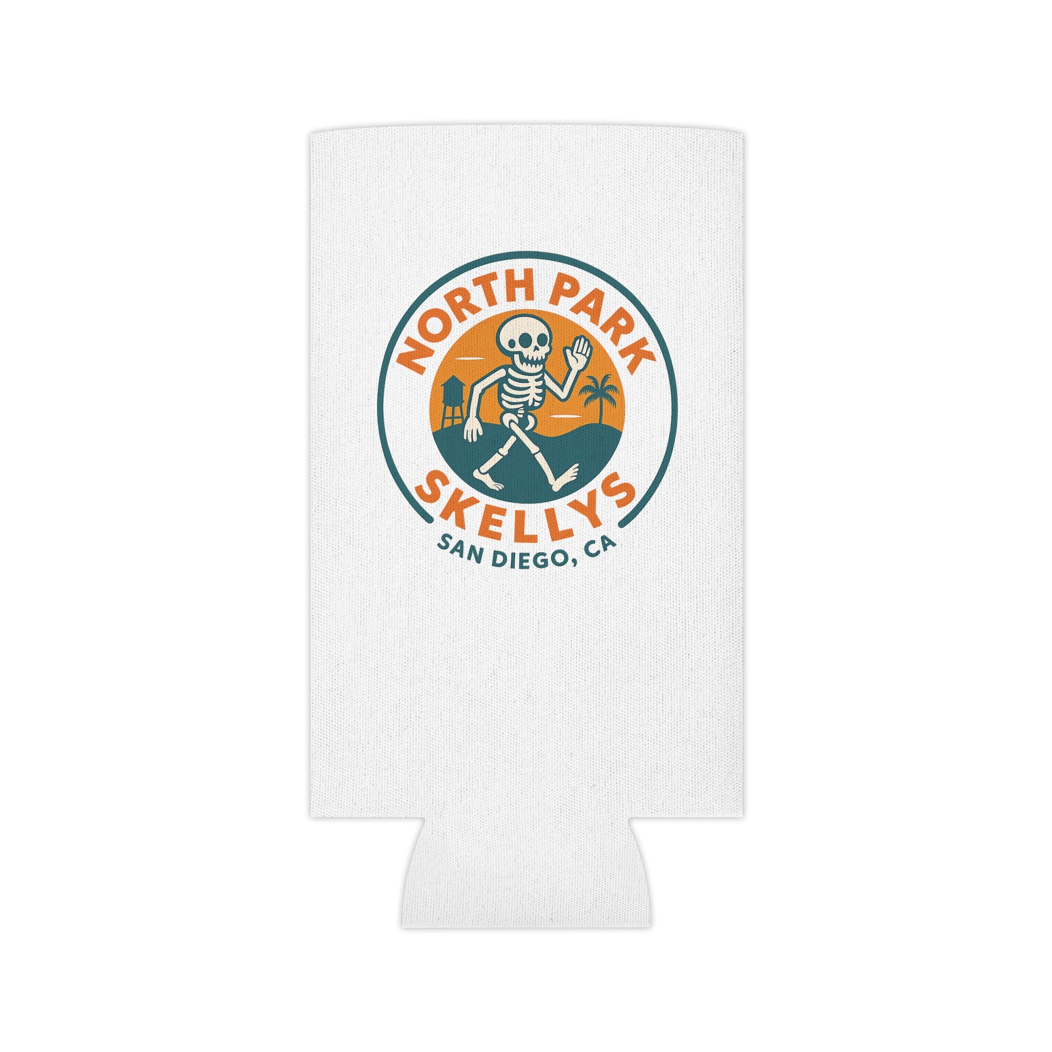 Skelly’s North Park Can Cooler — San Diego Skeleton Logo Koozie