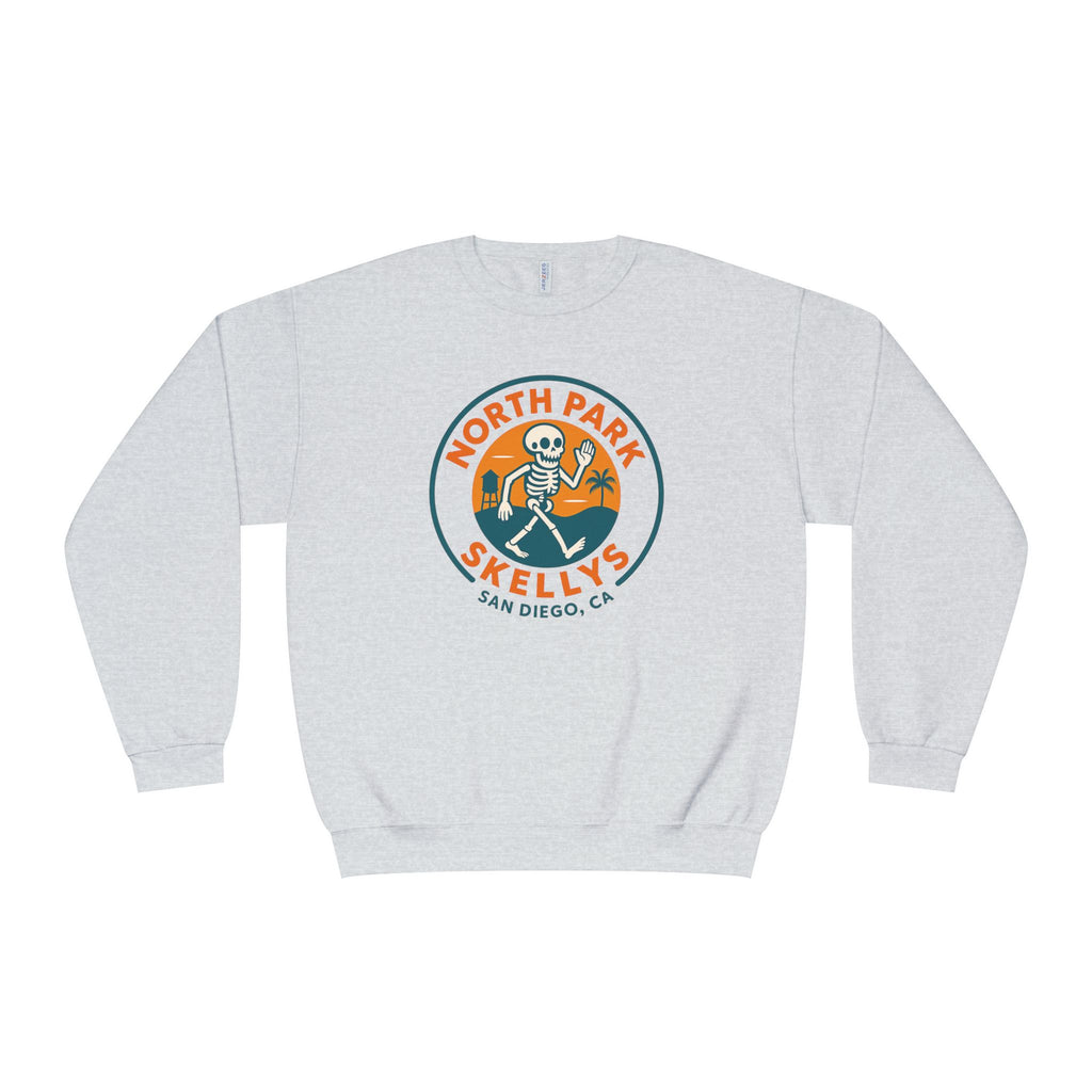 North Park Skelly's Crewneck Sweatshirt — Retro Skeleton Logo Pullover
