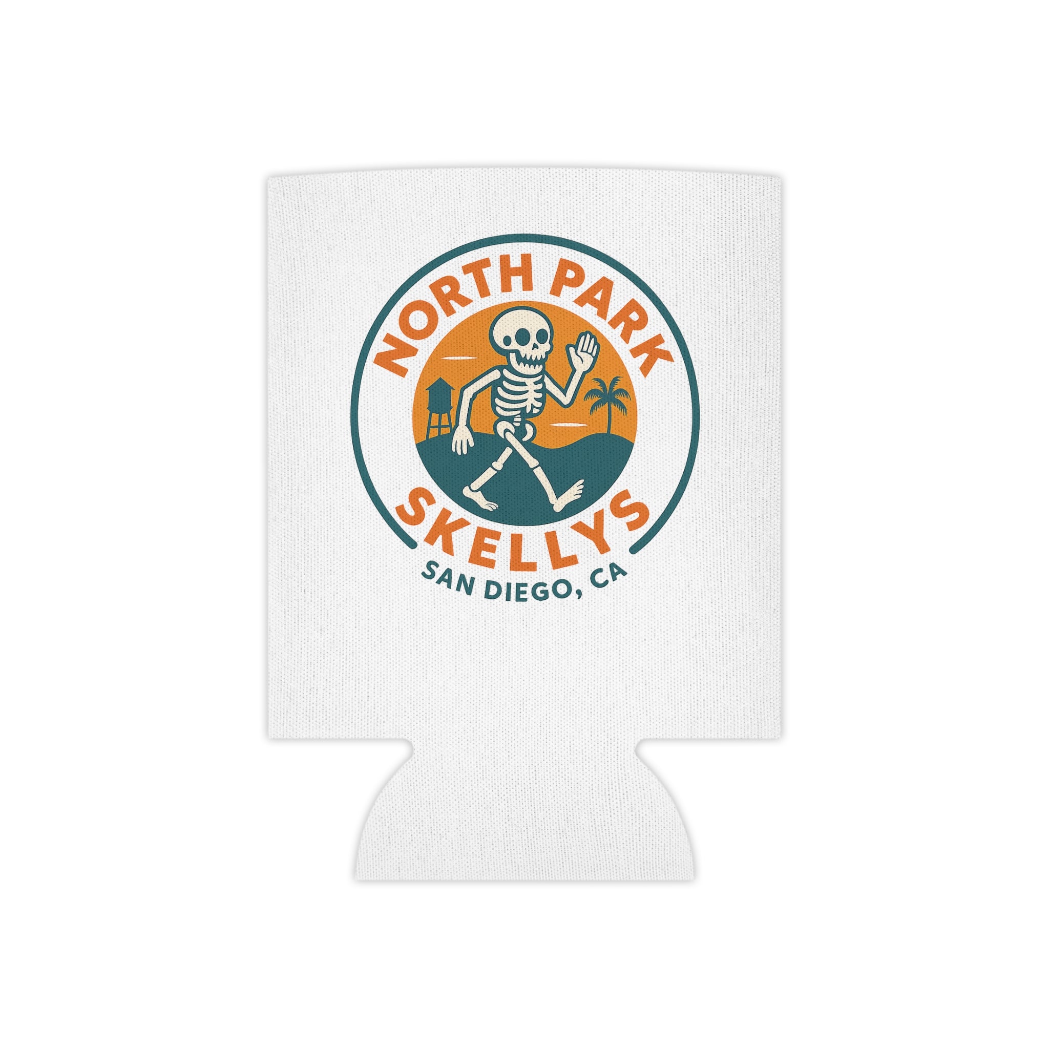 Skelly’s North Park Can Cooler — San Diego Skeleton Logo Koozie