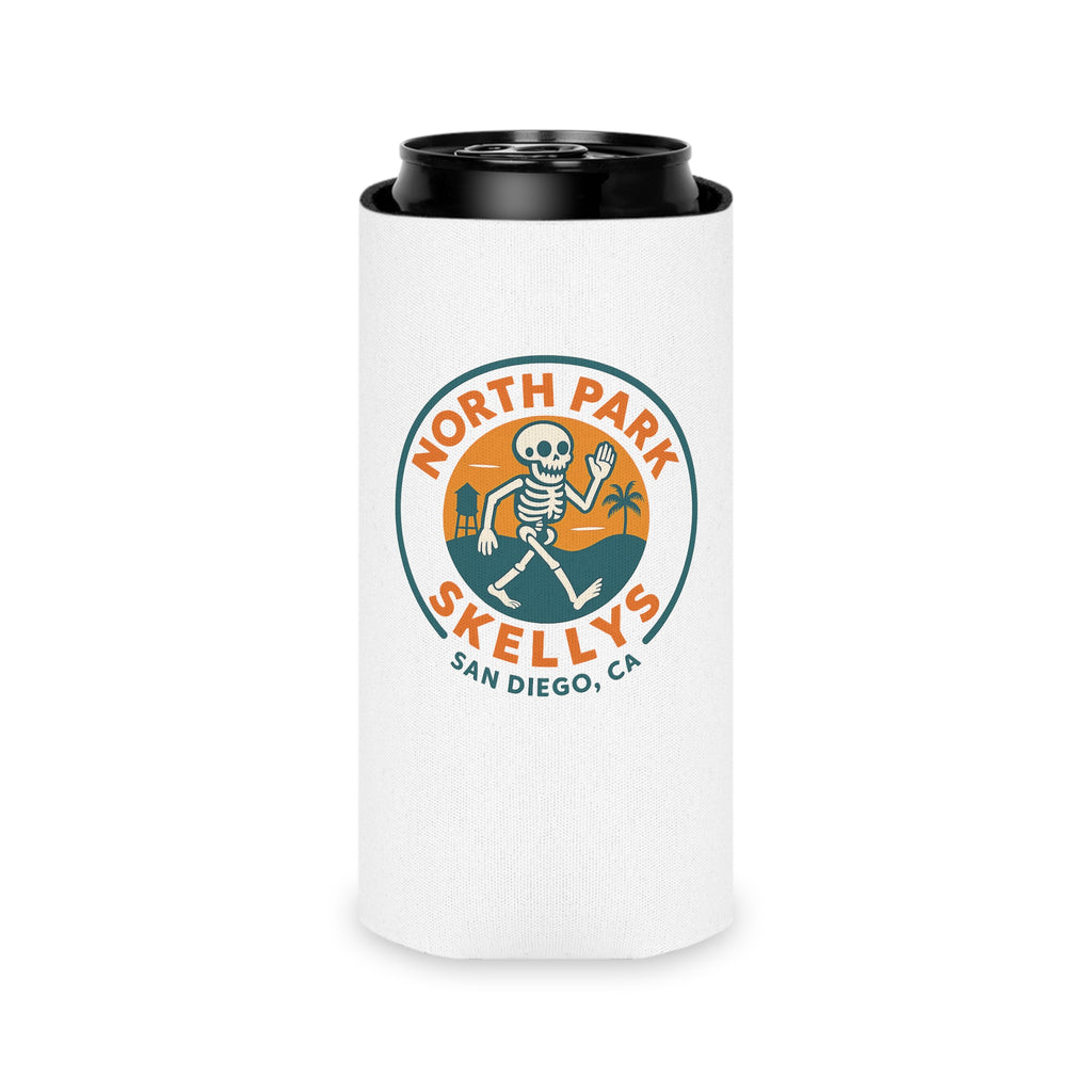 Skelly’s North Park Can Cooler — San Diego Skeleton Logo Koozie