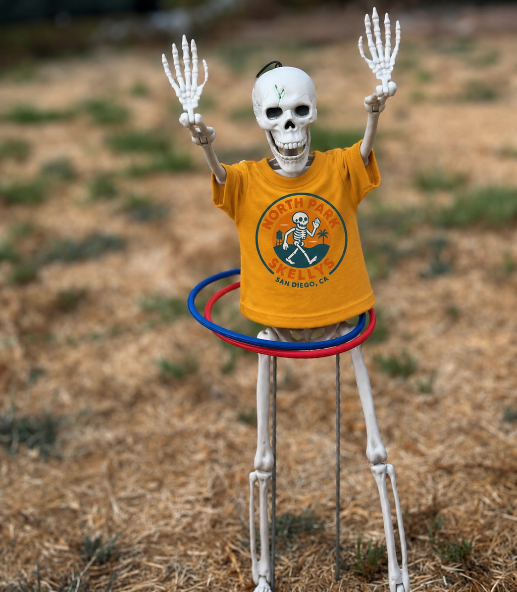 Youth Tee – North Park Skellys San Diego Skull Surf Badge
