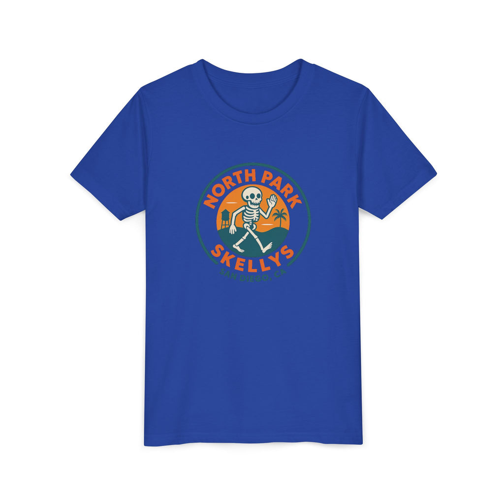Youth Tee – North Park Skellys San Diego Skull Surf Badge