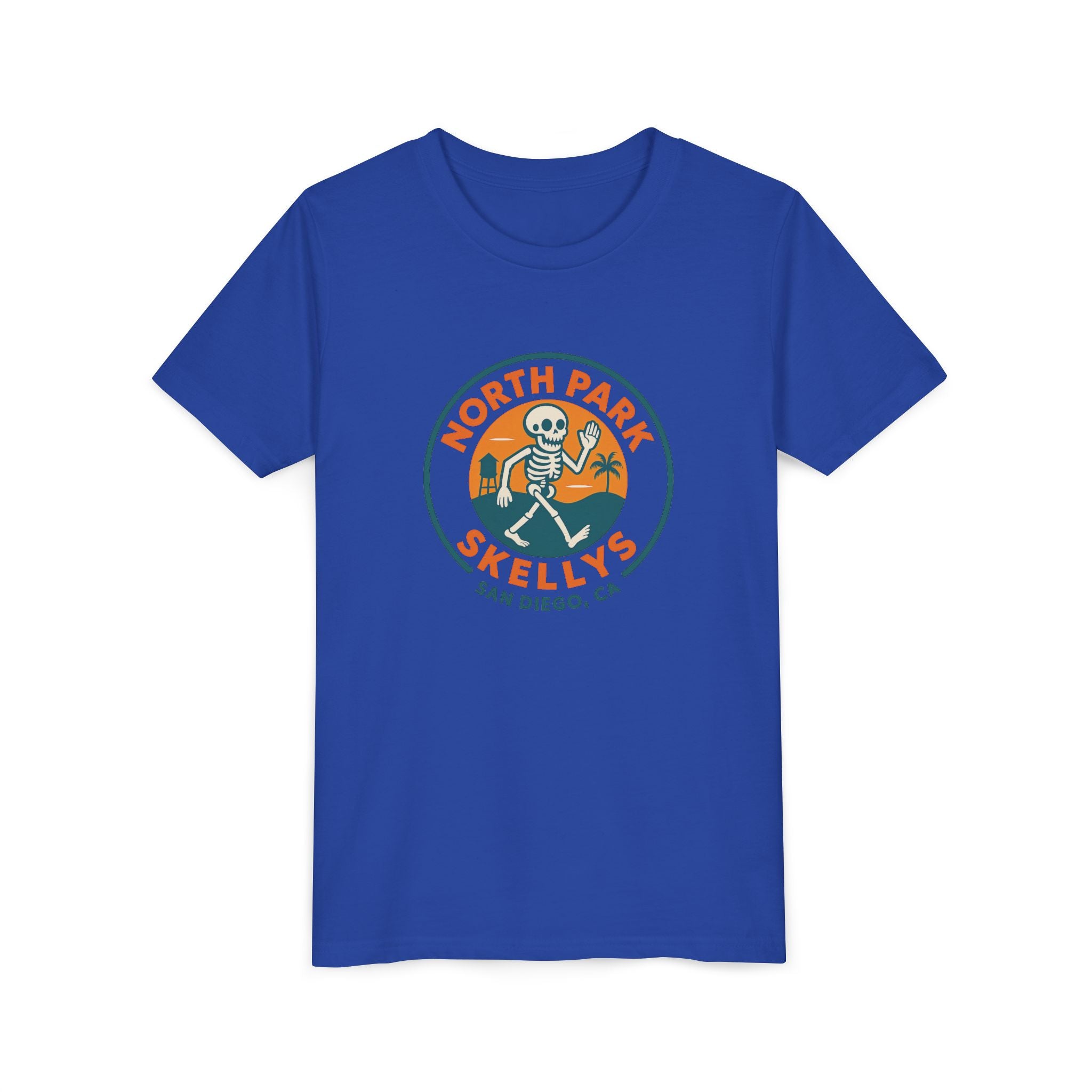 Youth Tee – North Park Skellys San Diego Skull Surf Badge