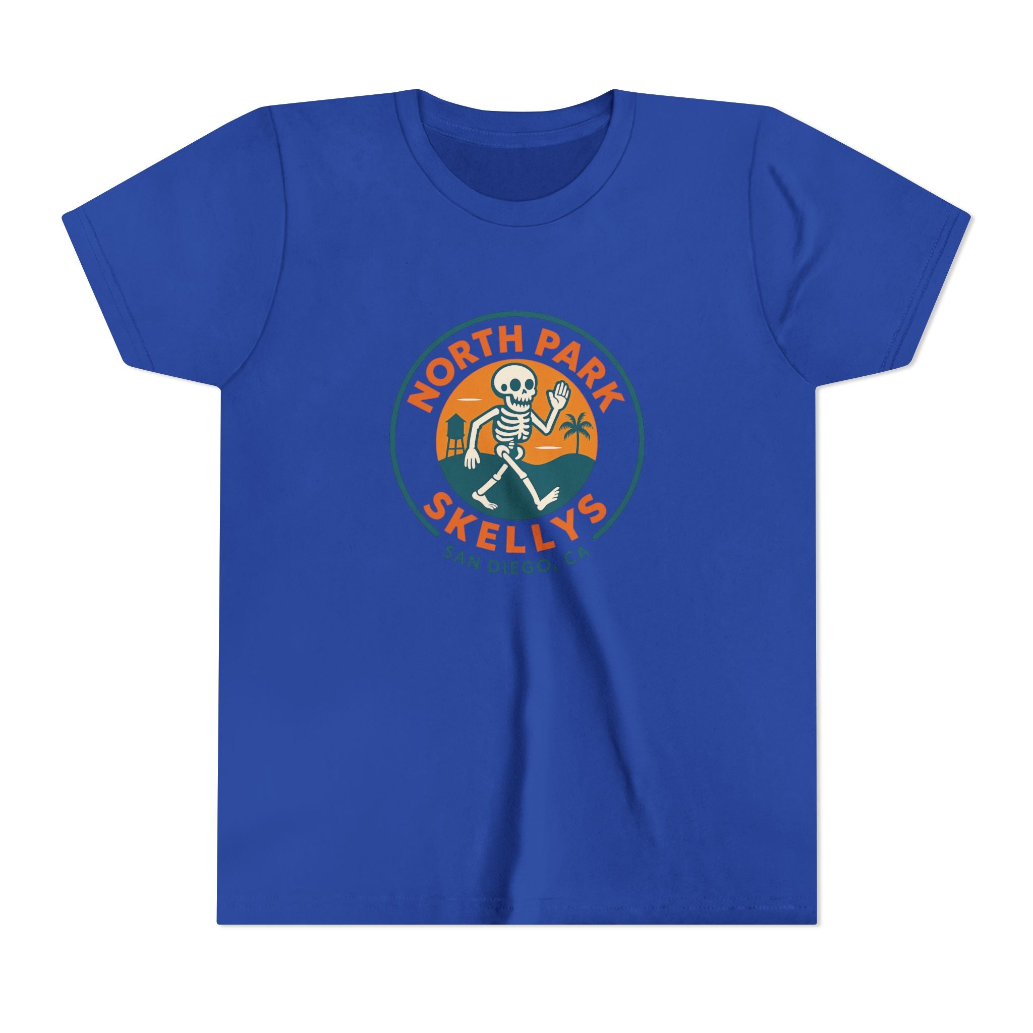 Youth Tee – North Park Skellys San Diego Skull Surf Badge