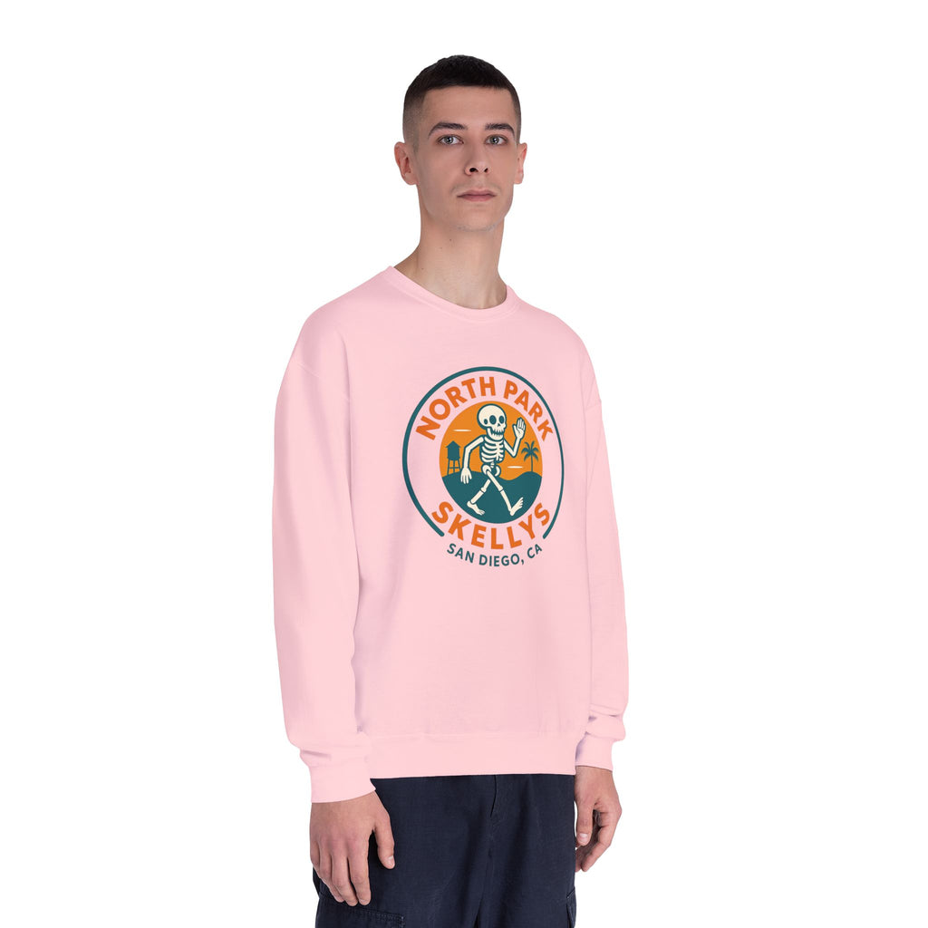 North Park Skelly's Crewneck Sweatshirt — Retro Skeleton Logo Pullover