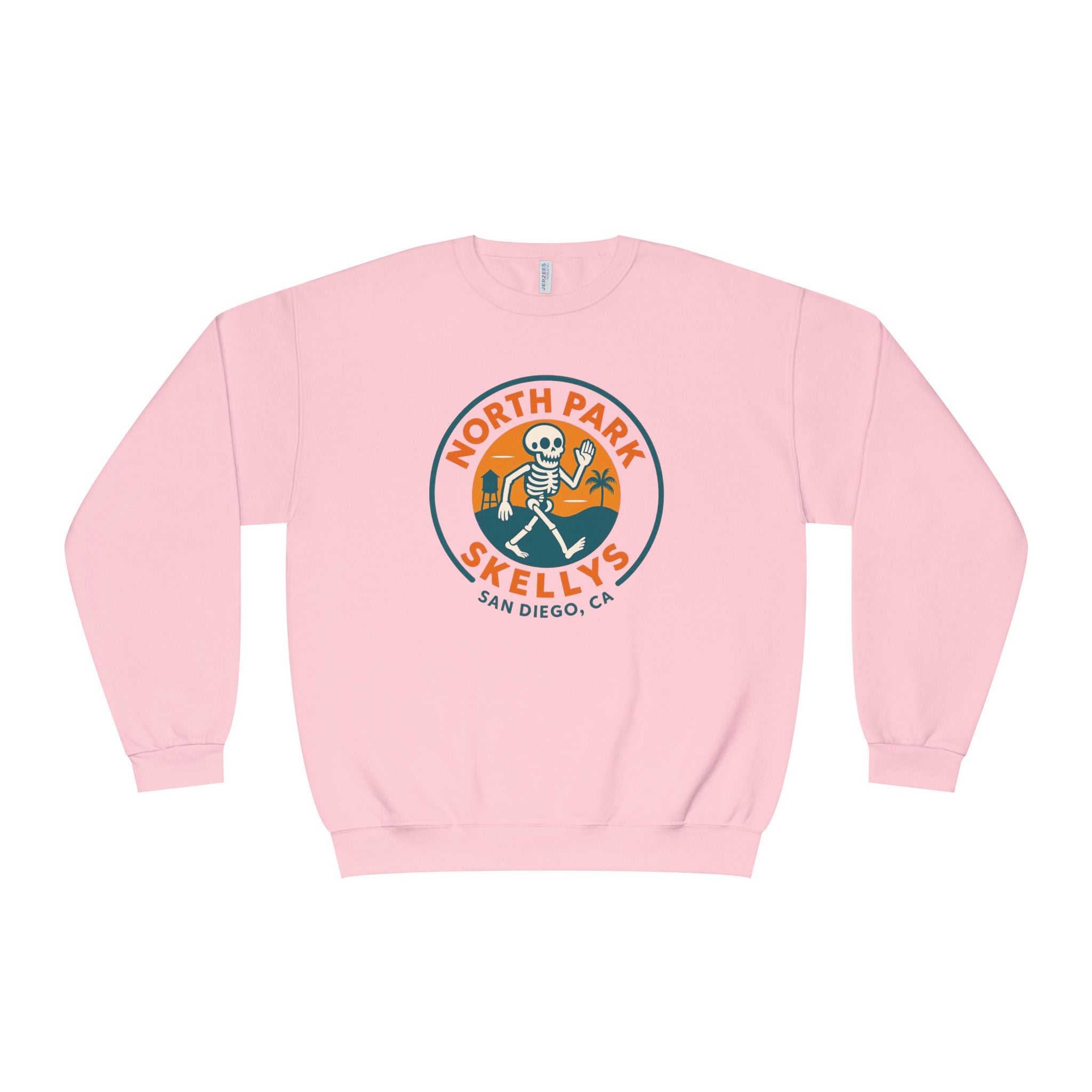 North Park Skelly's Crewneck Sweatshirt — Retro Skeleton Logo Pullover